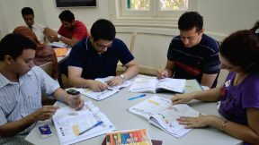 Students learning German in Egypt